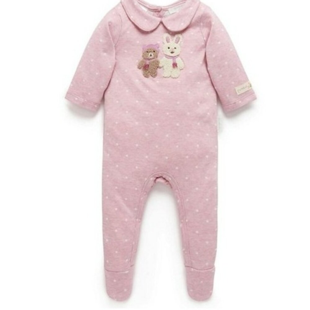 Purebaby Baby Girls Mini Spot Onesie